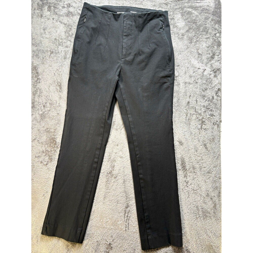 Old Navy Black Twill Dress Pants Womens 6 High Rise Skinny Pockets Zip 27 In